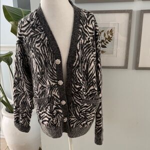 Ramy Brook Black and White Knit Sweater
